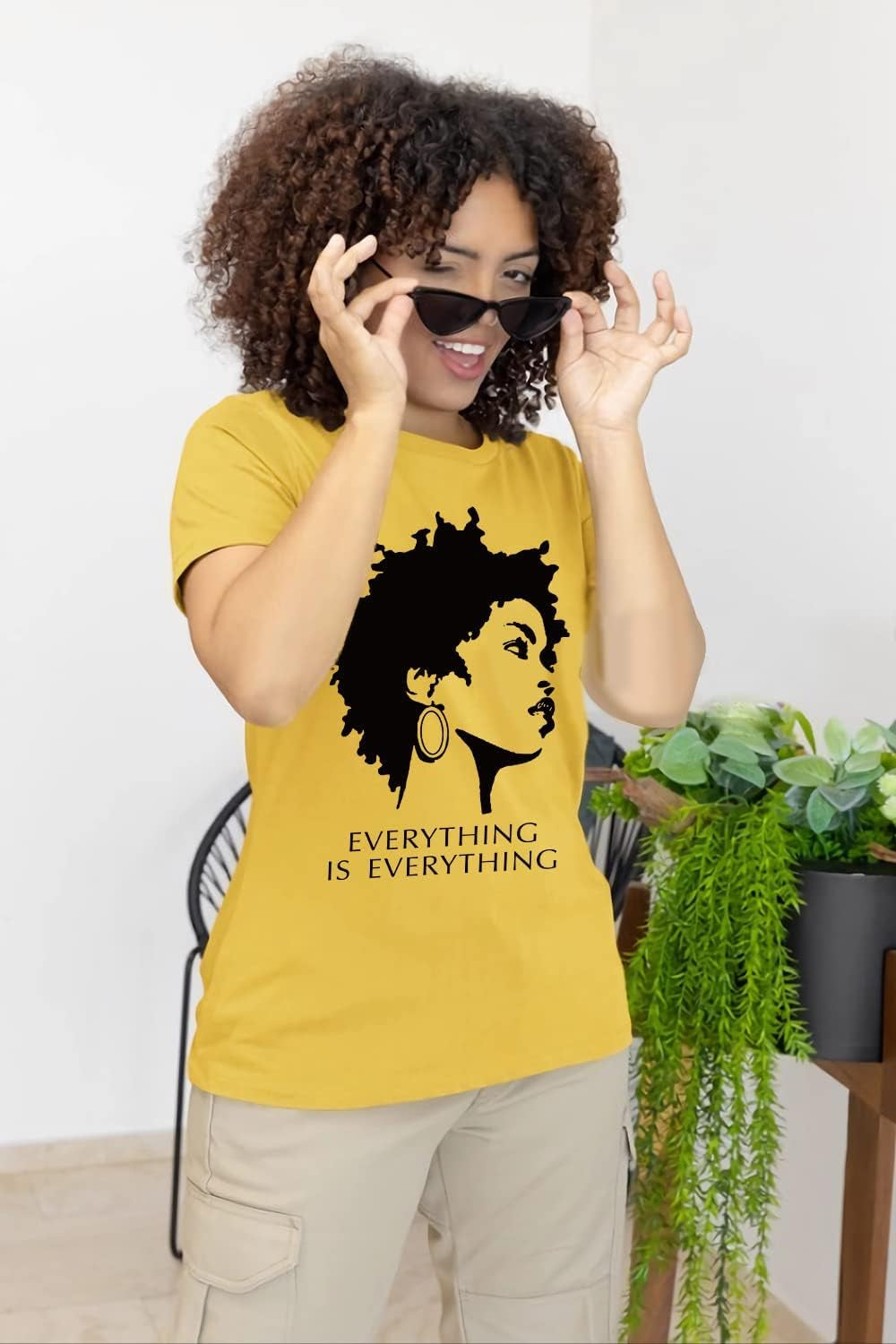 Black History Shirts Black Graphic Tees for Men and Women, Magic Fashion Afro American Natural Hair Vintage Melanin T-Shirts