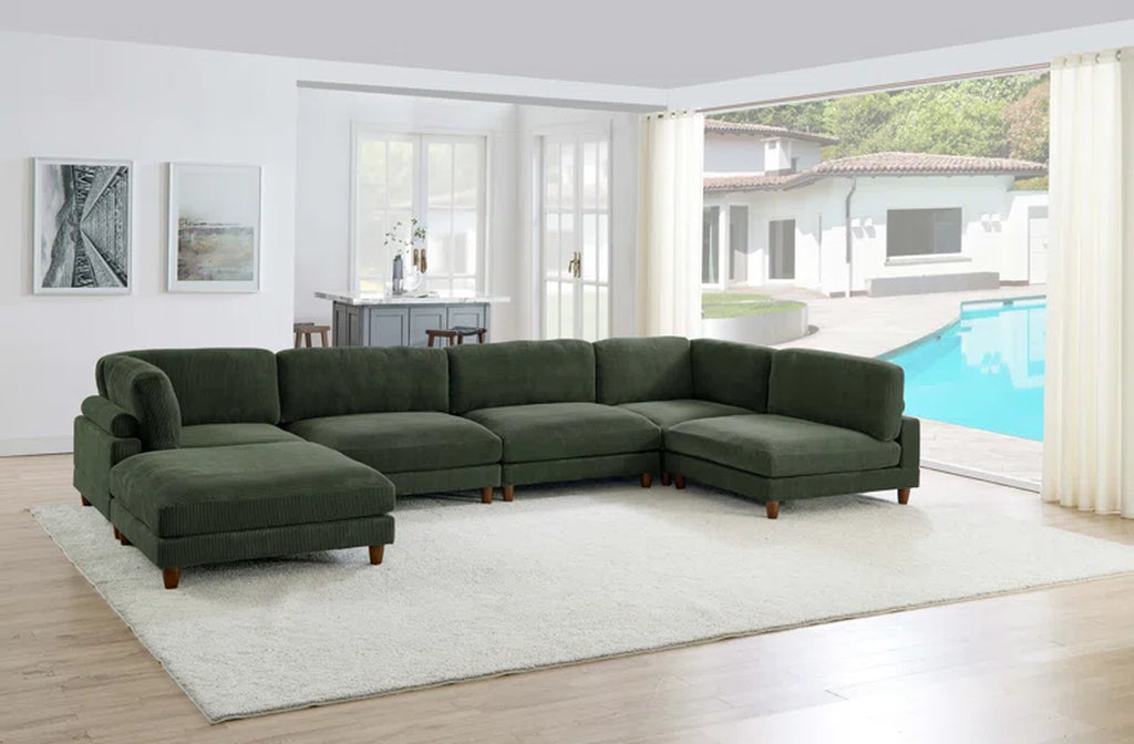 Espinosa Corduroy Sectional Symmetrical
