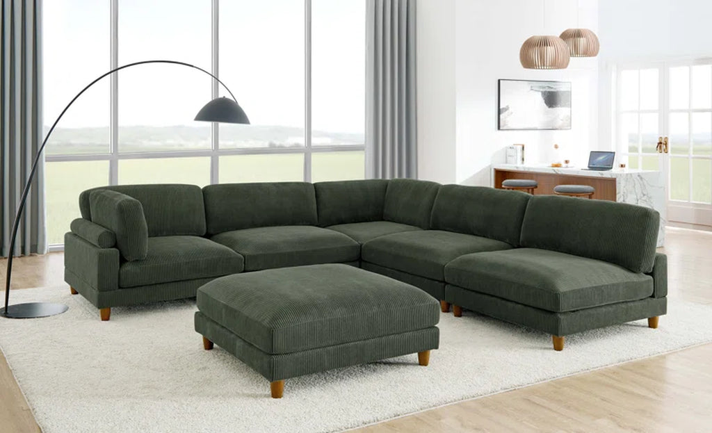 Espinosa Corduroy Sectional Symmetrical