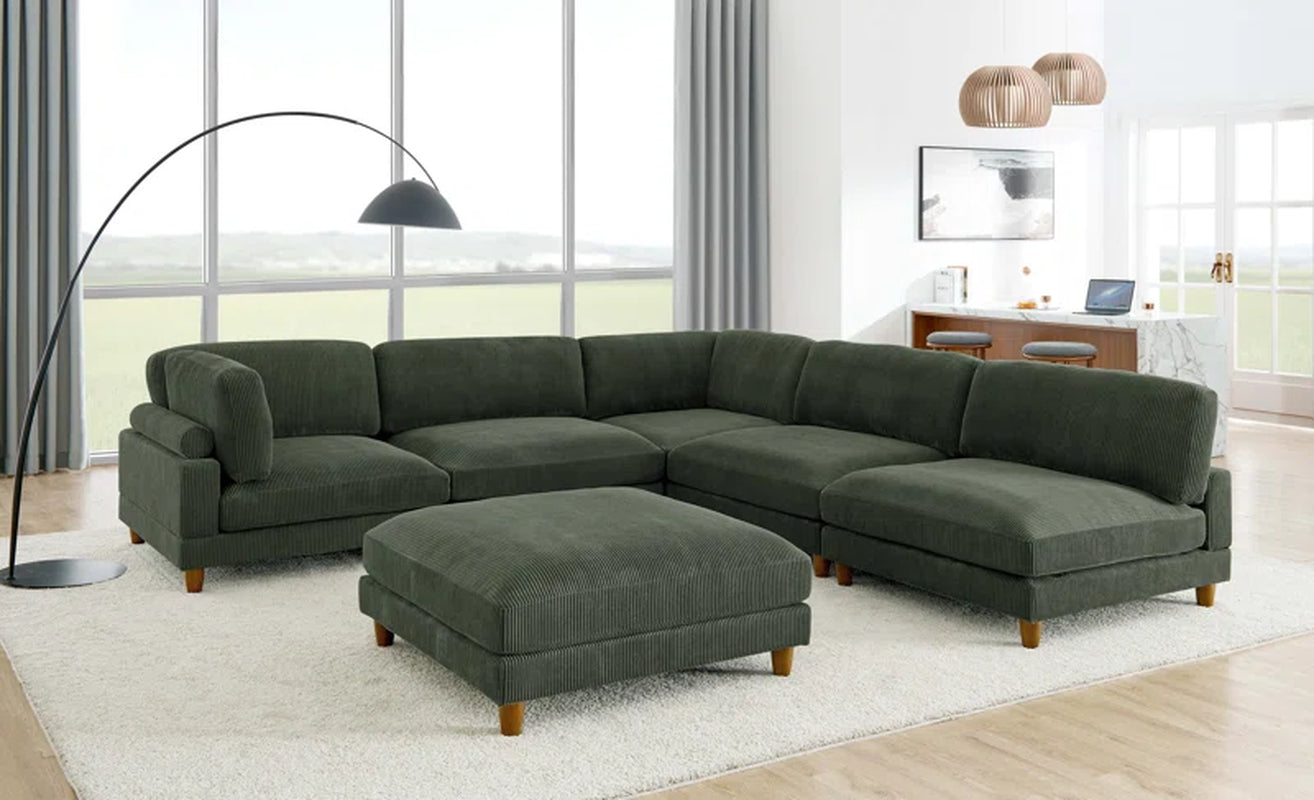 Espinosa Corduroy Sectional Symmetrical