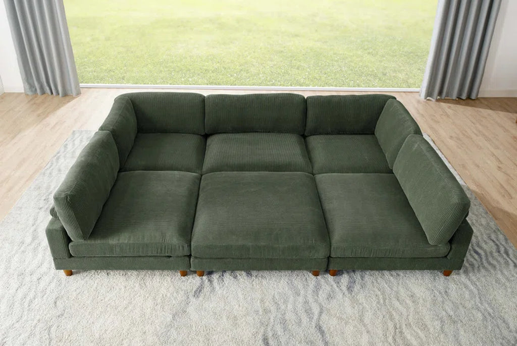 Espinosa Corduroy Sectional Symmetrical