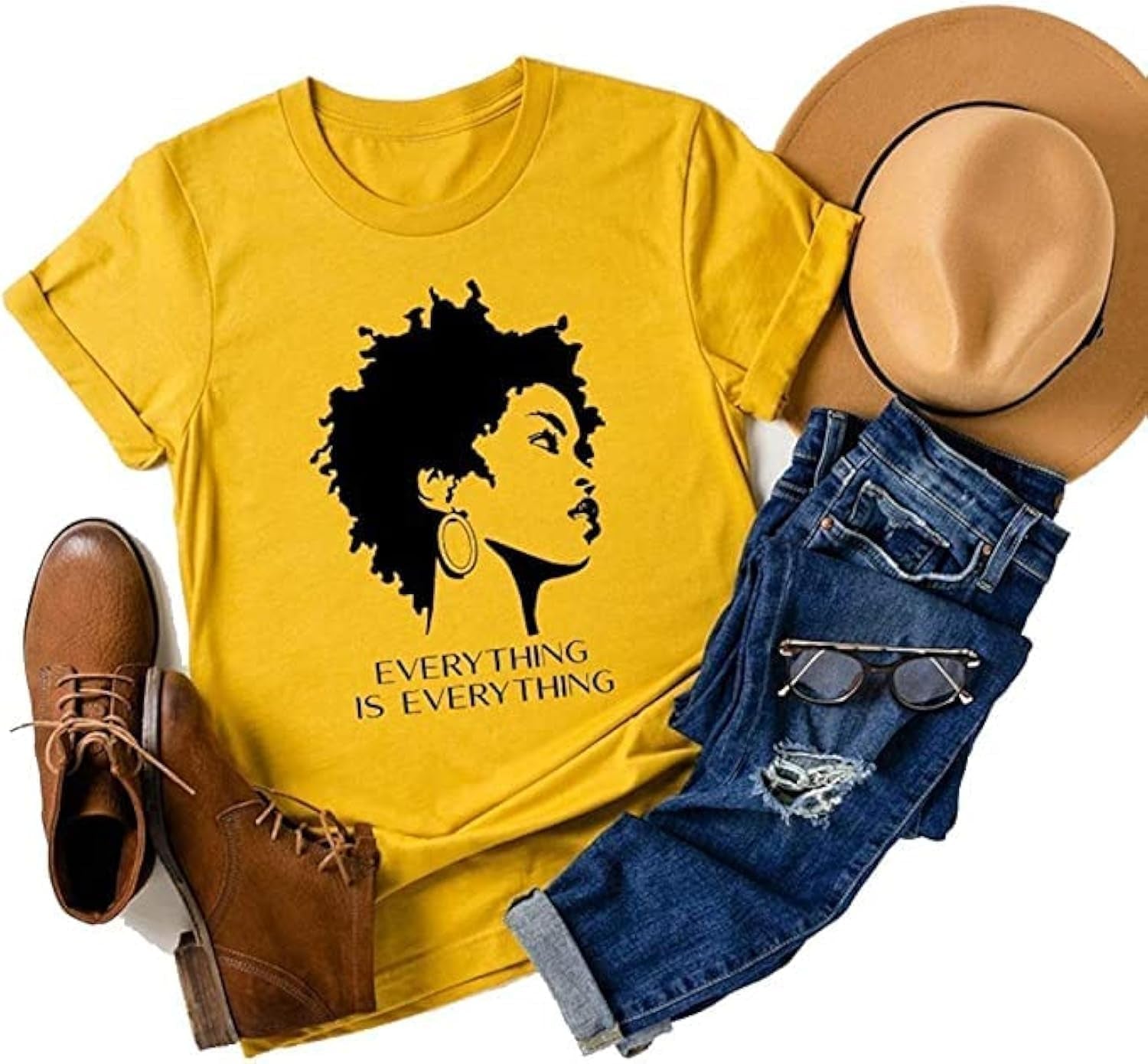 Black History Shirts Black Graphic Tees for Men and Women, Magic Fashion Afro American Natural Hair Vintage Melanin T-Shirts